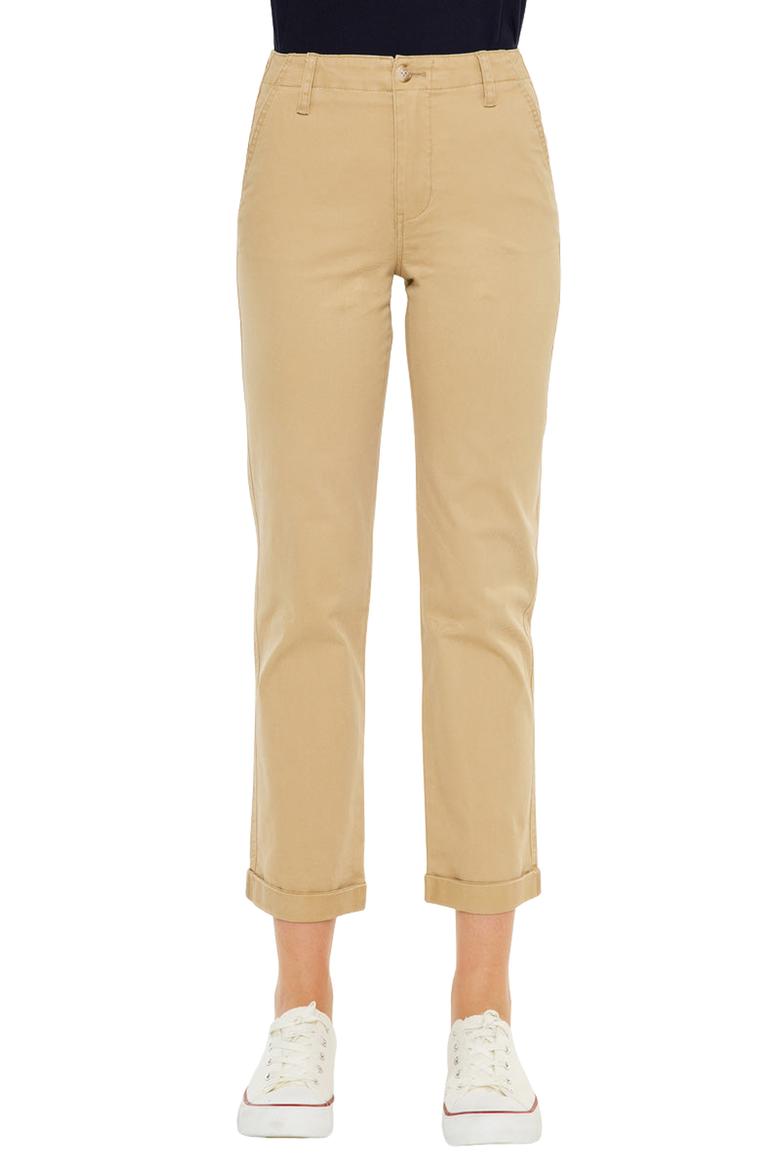 Carol High Rise Slim Chino Pants, Main, color, Tan