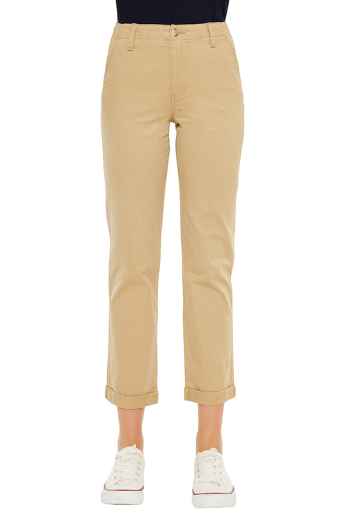 Carol High Rise Slim Chino Pants