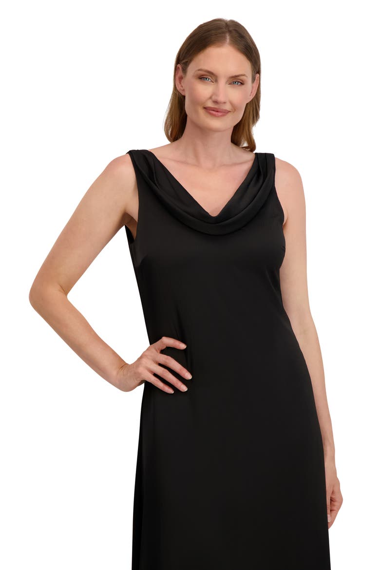 Roxanne Cowl Neck Sleeveless Maxi Dress, Alternate, color, BLACK ONYX