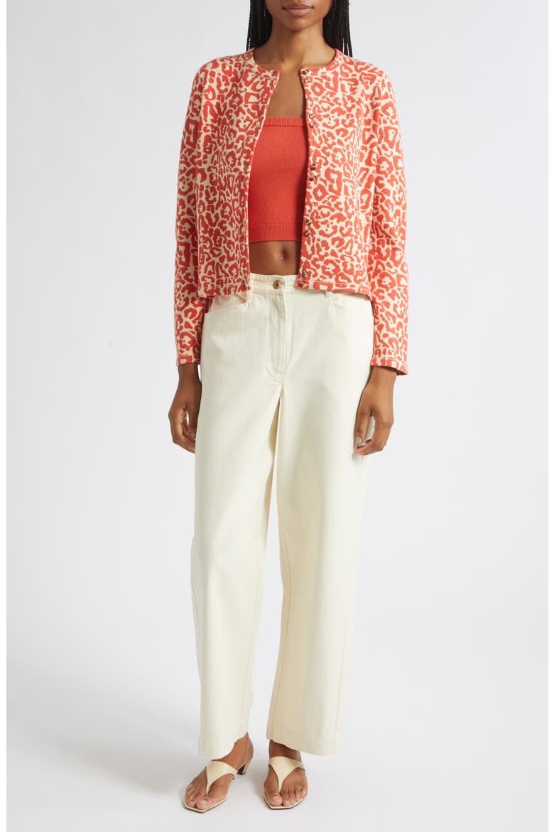 Lexi Cardigan, Alternate, color, RED LEOPARD