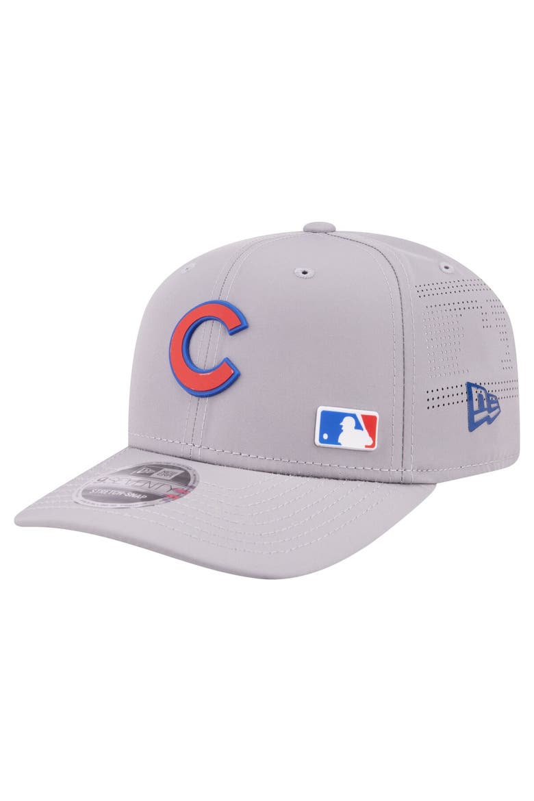 Men's New Era Gray Chicago Cubs Laser Perforated 9SEVENTY Adjustable Hat, Main, color, Gray