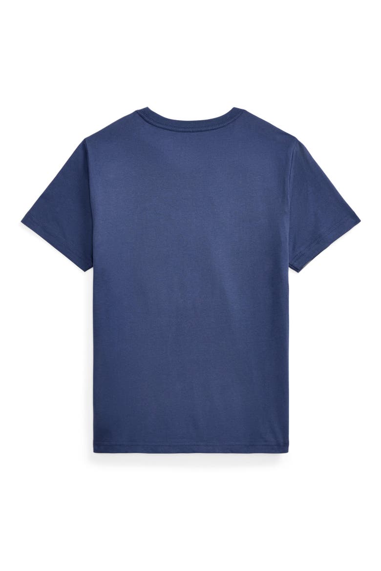 Kids' Logo Appliqué Cotton Graphic T-Shirt, Alternate, color, NAVY