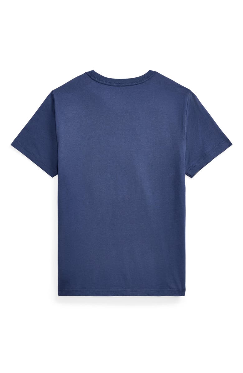 Ralph Lauren Kids' Logo Appliqué Cotton Graphic T-Shirt, Alternate, color, Navy
