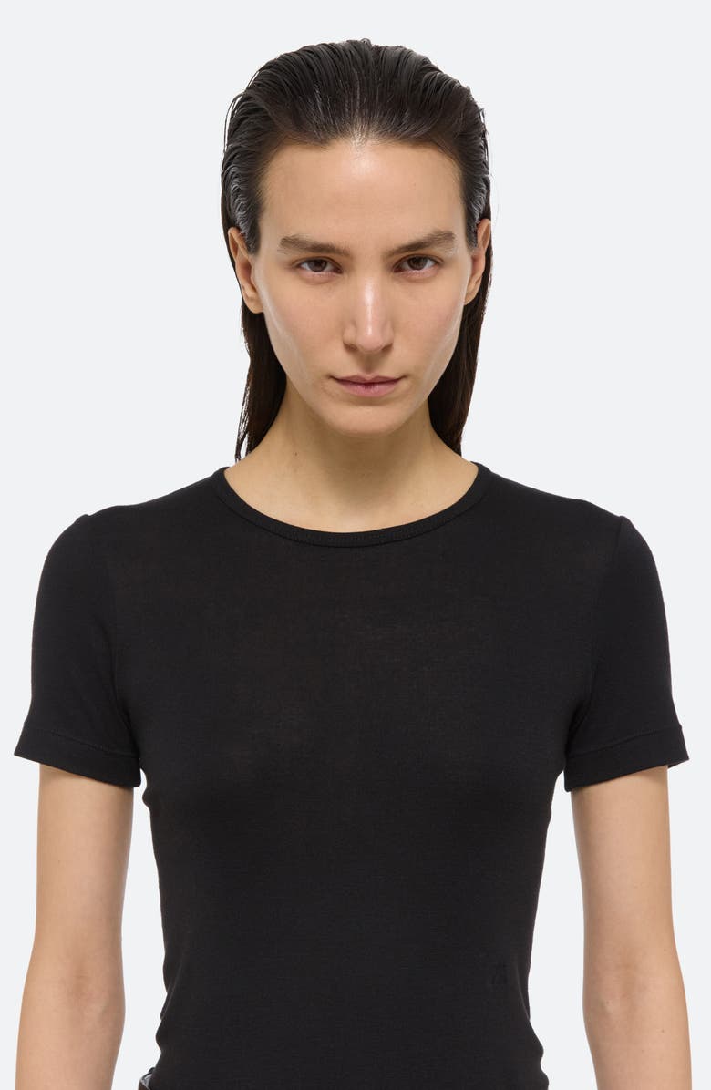 Helmut Lang Shrunken Cotton Modal Top, Alternate, color,