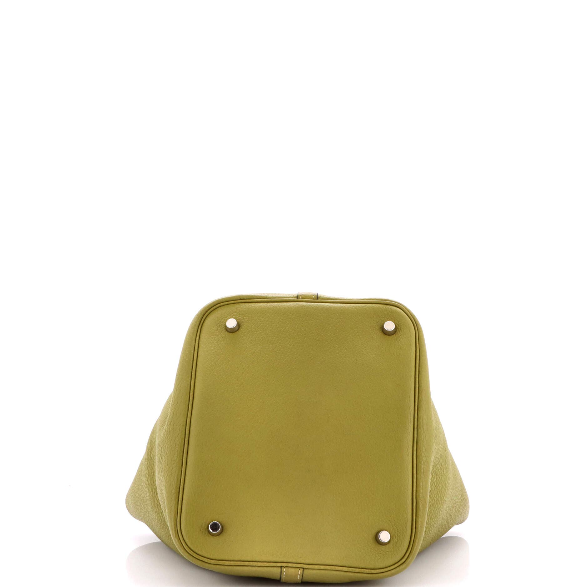 Pre-Owned Hermes Picotin Lock Bag Clemence MM, Alternate, color, Vert Chartreuse