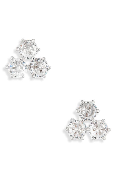 Serena Cubic Zirconia Trio Stud Earrings