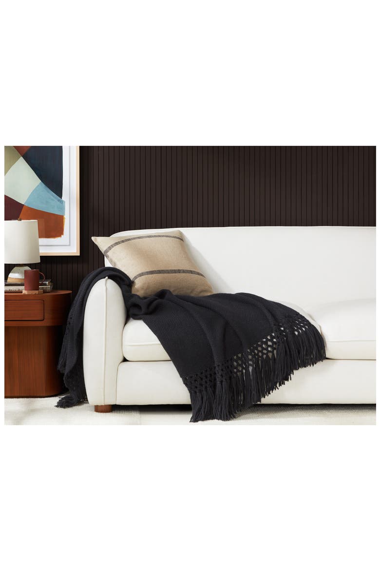 Cozy Alpaca Blend Throw Blanket, Alternate, color, SOFT BLACK