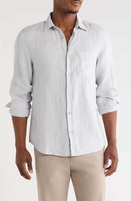 Stonington Linen Gray Long Sleeve Shirt