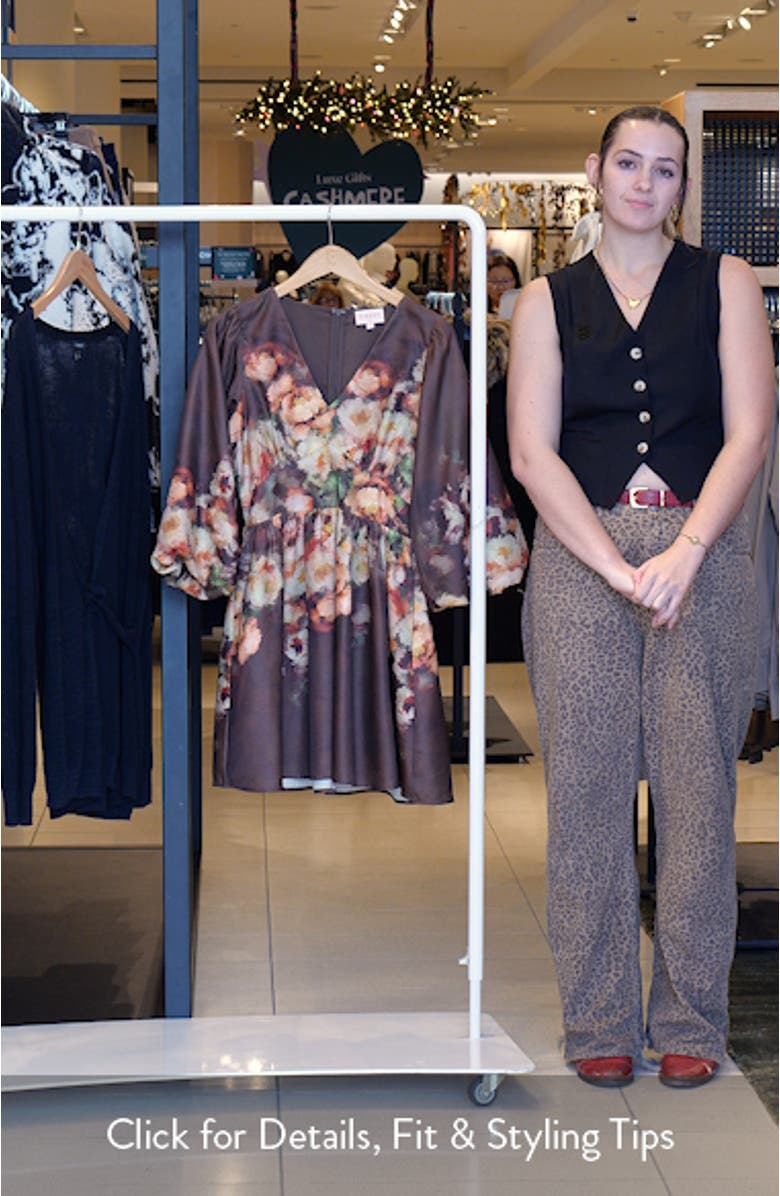 Dea Placed Floral Minidress, sales video thumbnail