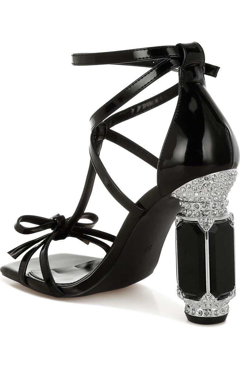 LONDON RAG Affluence Crystal T-Strap Sandal, Alternate, color, Black
