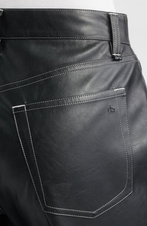 Rag & Bone Shea Faux Leather Straight Leg Pants In Black