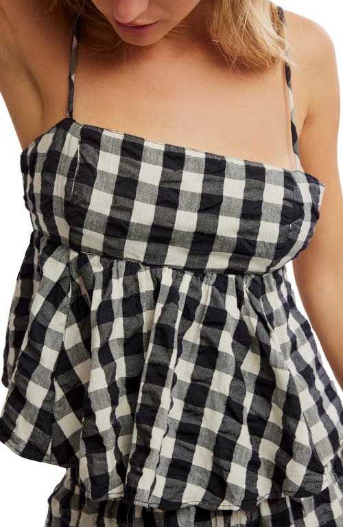 Shop Free People Mia Plaid Tank In Black Combo