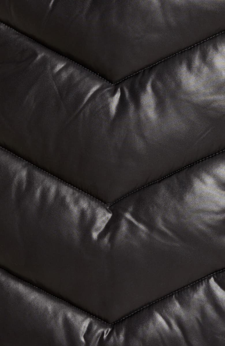 Gallery Faux Fur Trim Hooded Puffer Jacket, Alternate, color, 