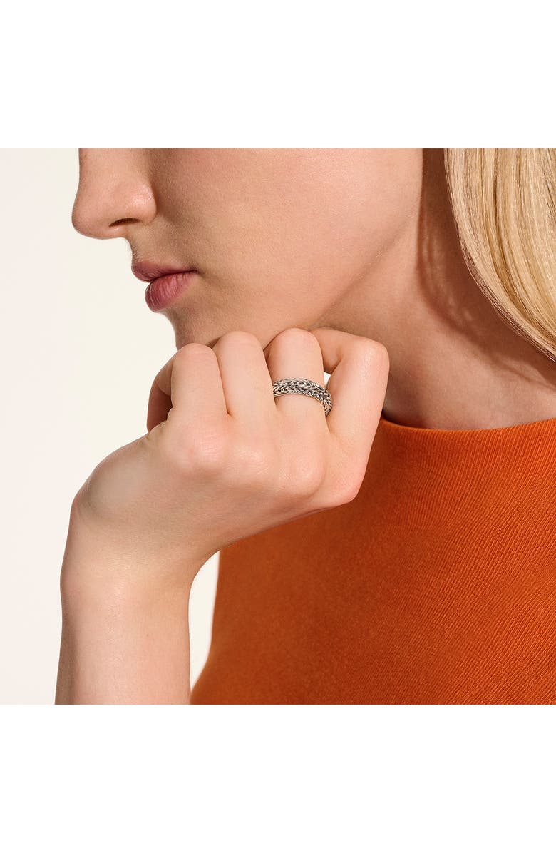 John Hardy Kami Chain Ring, 6mm, Alternate, color, Silver