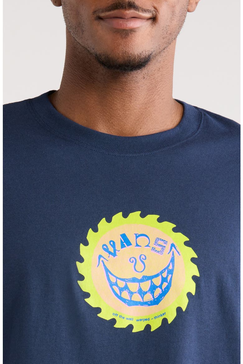 Sharp Smile Cotton Graphic T-Shirt, Alternate, color, DRESS BLUES
