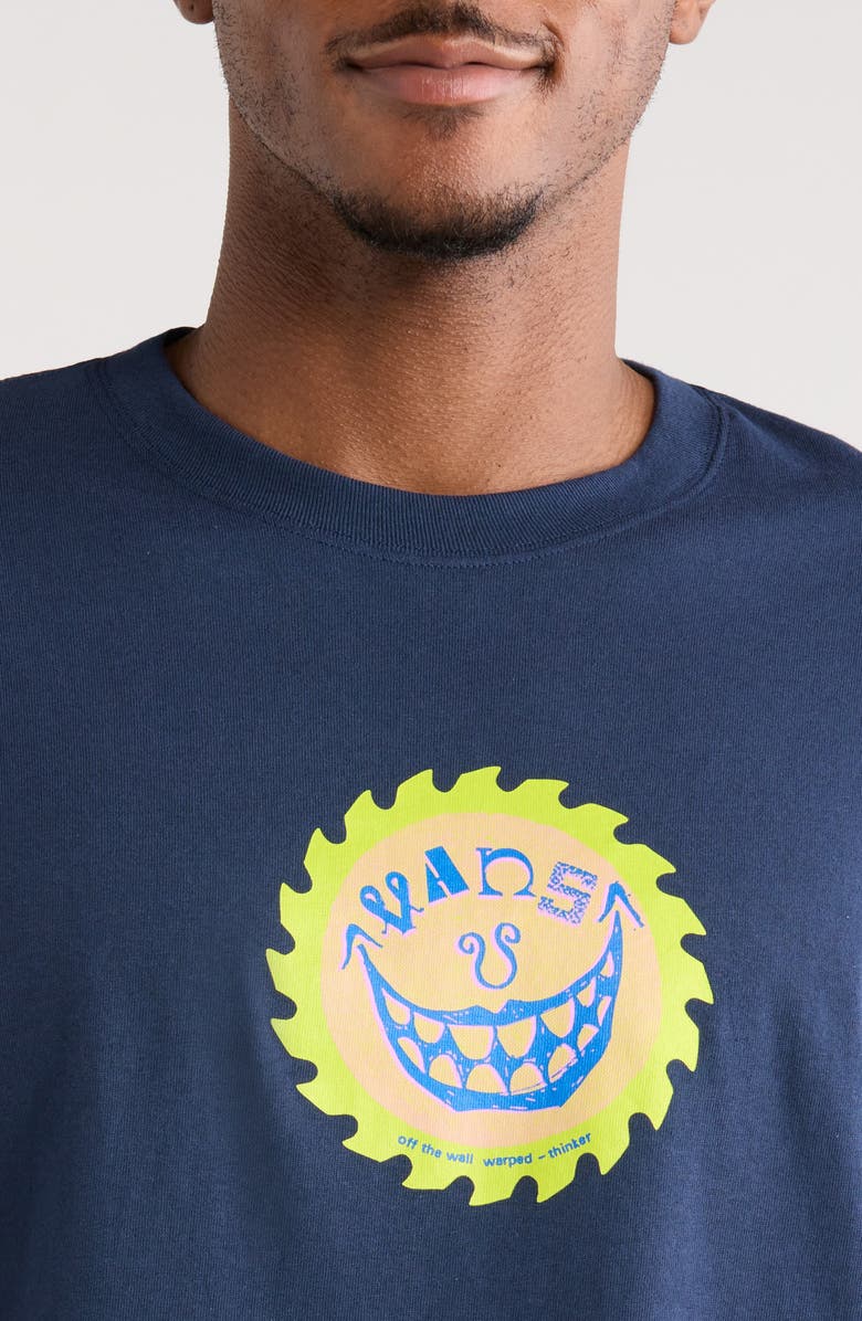Vans Sharp Smile Cotton Graphic T-Shirt, Alternate, color, Dress Blues