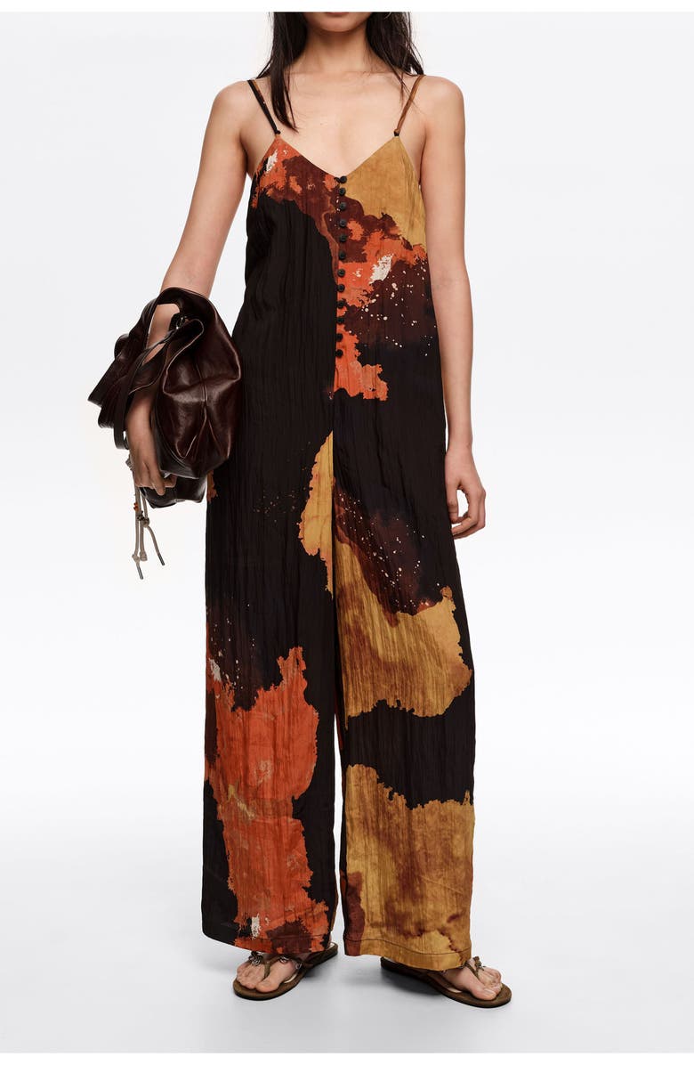 Bimba y Lola A-line Jumpsuit, Alternate, color, Blot Xl Black