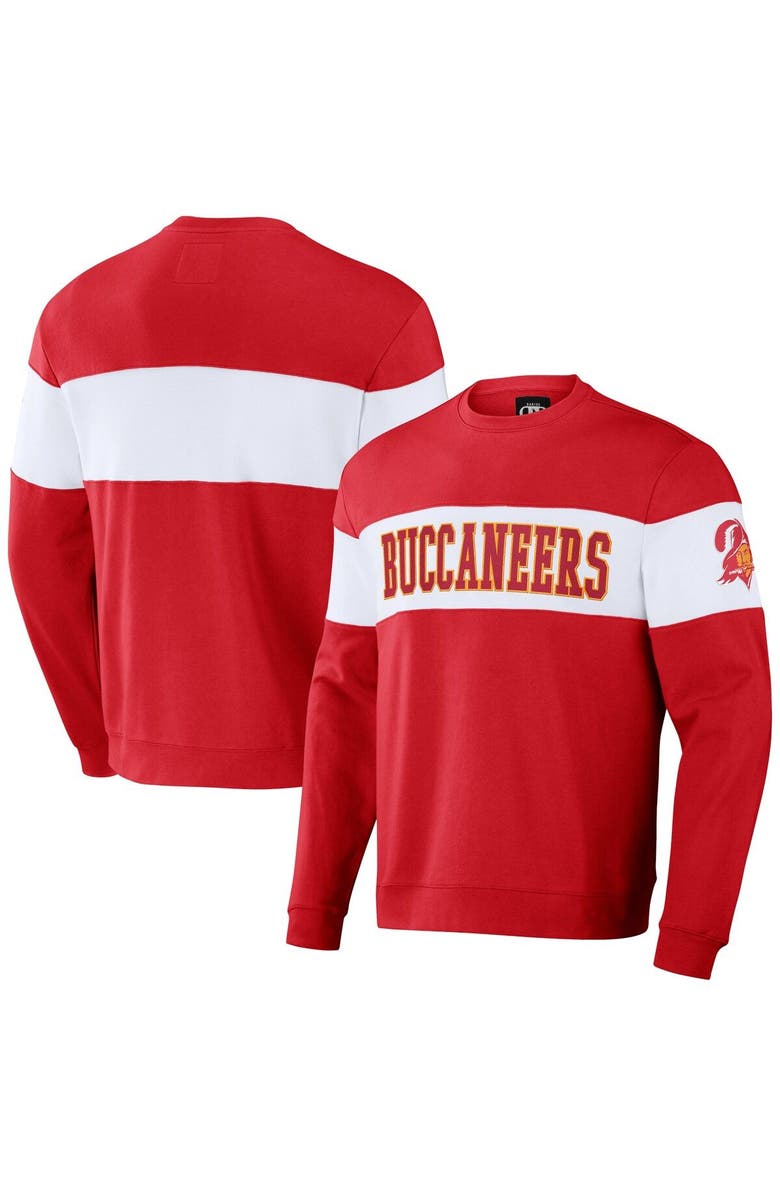 NFL X DARIUS RUCKER Men's NFL x Darius Rucker Collection by Fanatics Red Tampa Bay Buccaneers Team Color & White Pullover Sweatshirt, Main, color, Red