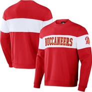 NFL X DARIUS RUCKER Men's NFL x Darius Rucker Collection by Fanatics Red Tampa Bay Buccaneers Team Color & White Pullover Sweatshirt