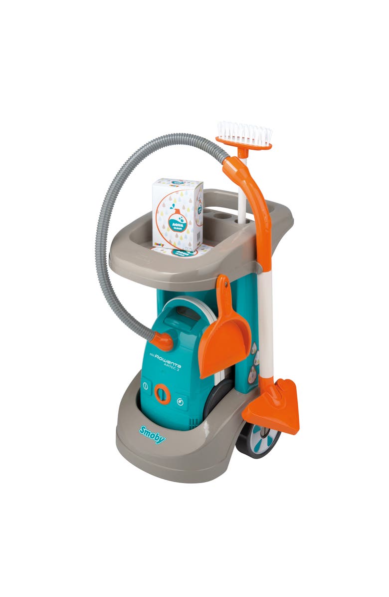 Simba Toys Rowenta Cleaning Trolley With Vacuum Cleaner, Main, color, Multicolored
