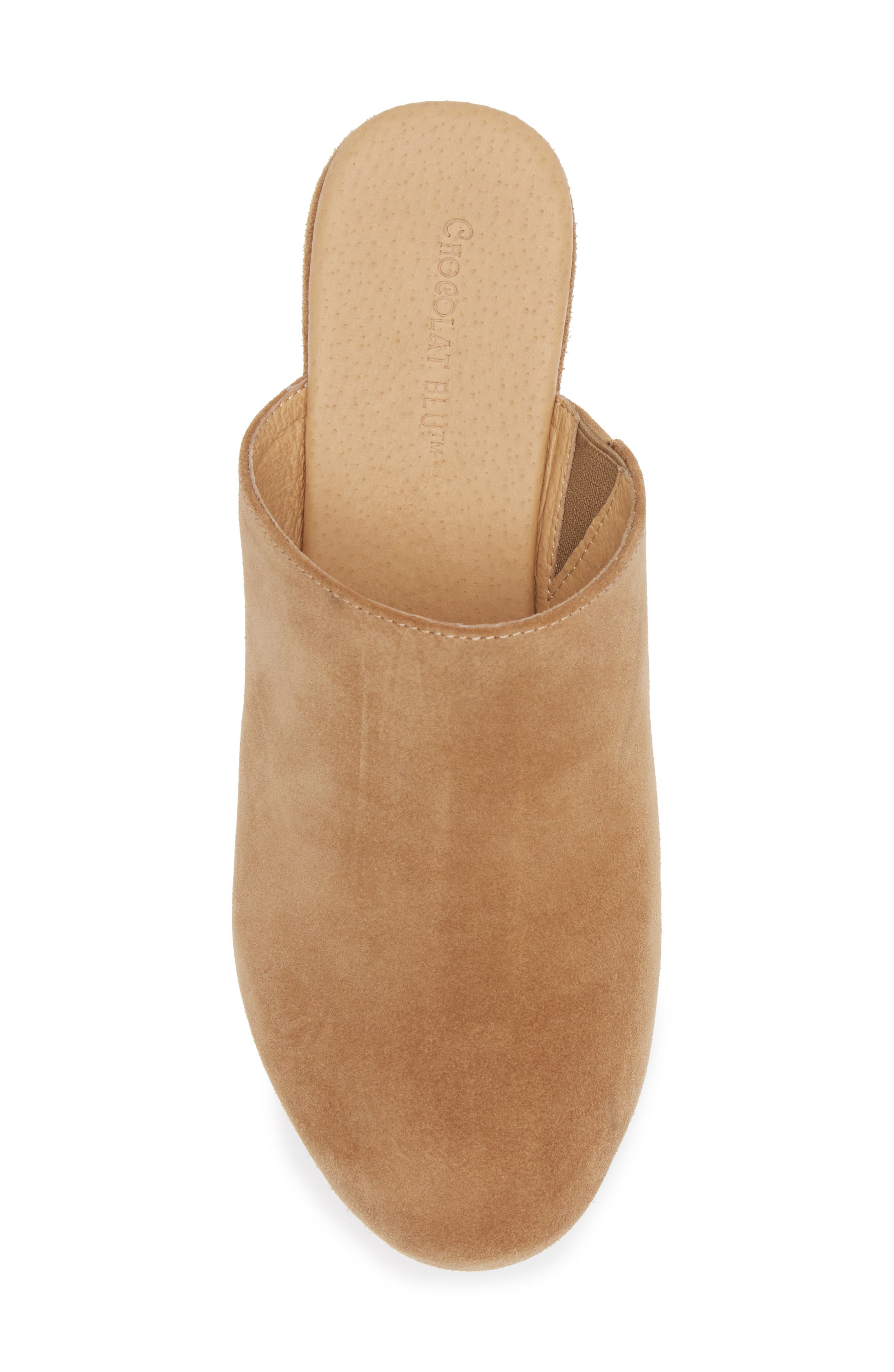 Chocolat Blu Ginette Platform Clog, Alternate, color, Camel Suede