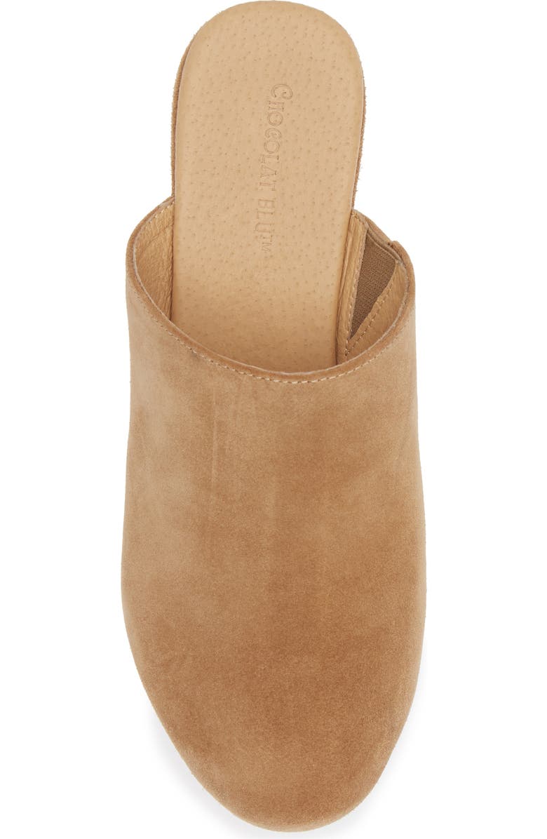 Chocolat Blu Ginette Platform Clog, Alternate, color, Camel Suede