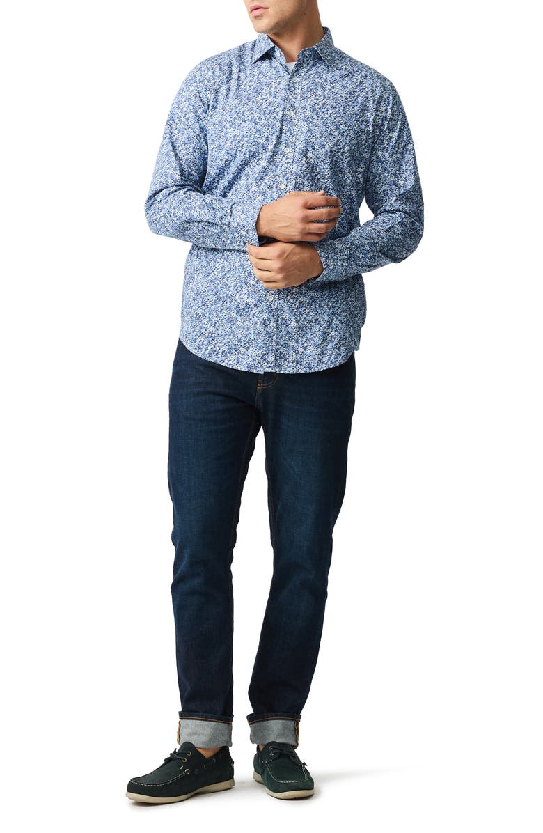 Rodd & Gunn Dannevirke Floral Button-Up Shirt, Alternate, color, Lagoon