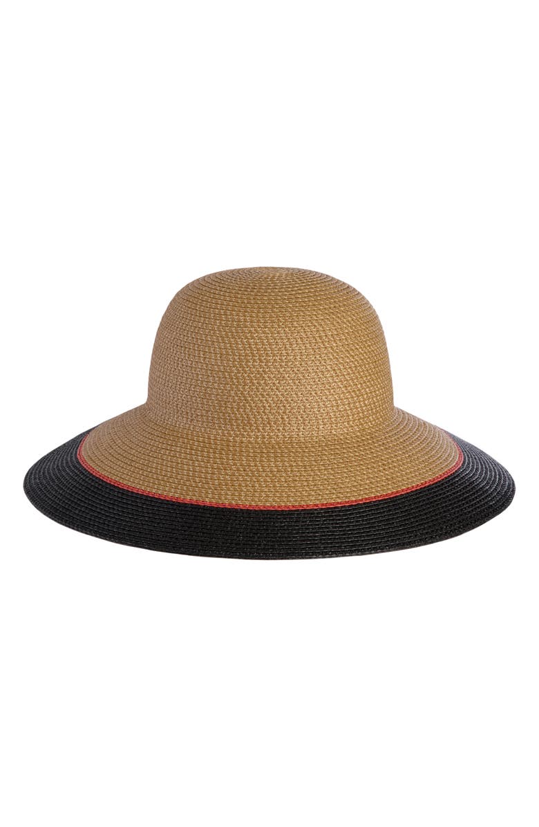 Eric Javits Francoise Squishee<sup>®</sup> Two-Tone Straw Sun Hat, Main, color, 