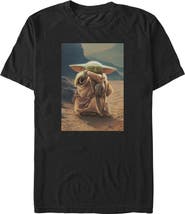 Star Wars: The Mandalorian and Grogu Men's Star Wars The Mandalorian and Grogu The Child Force Poster  Graphic T-Shirt