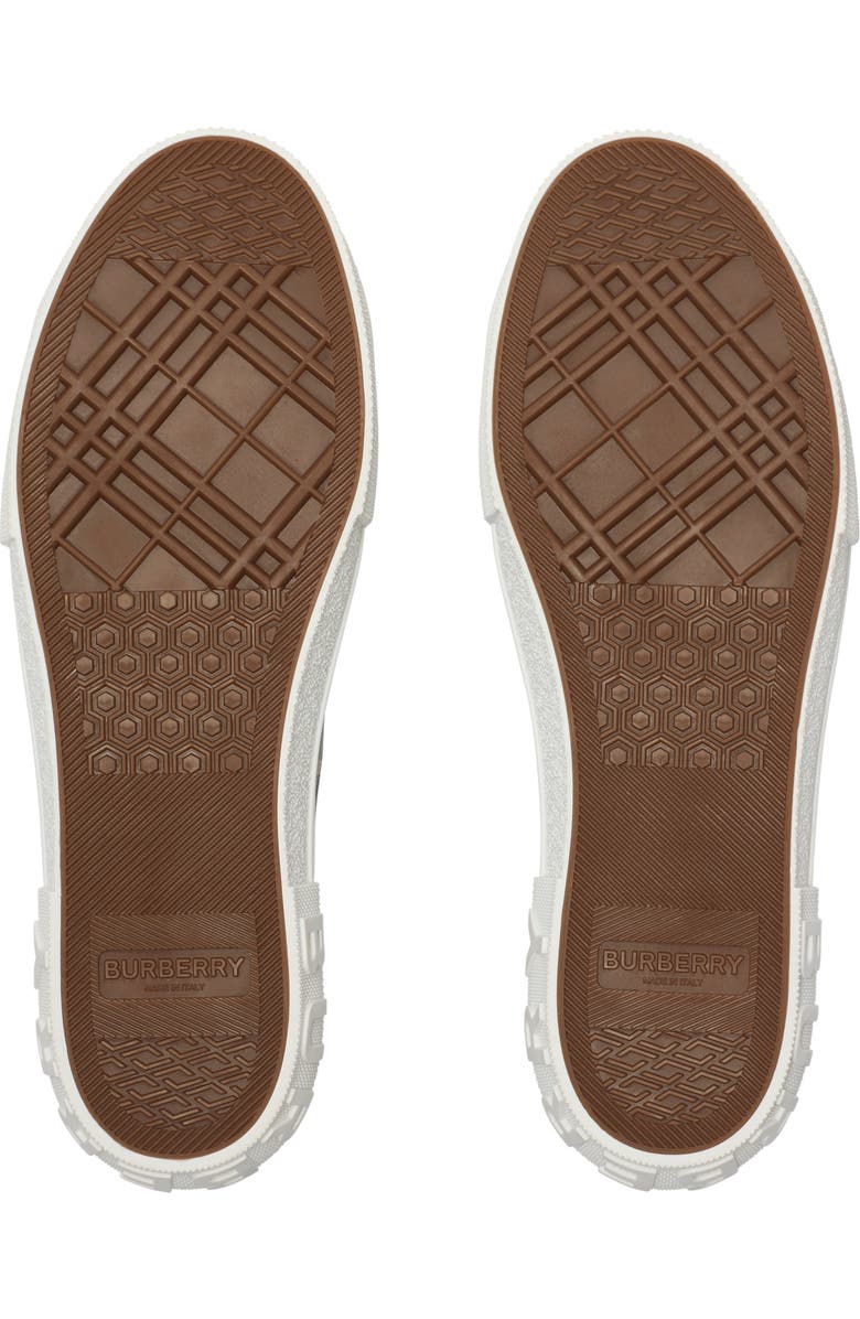 Burberry Check Nylon Blend Sneakers, Alternate, color, Thicket Brown