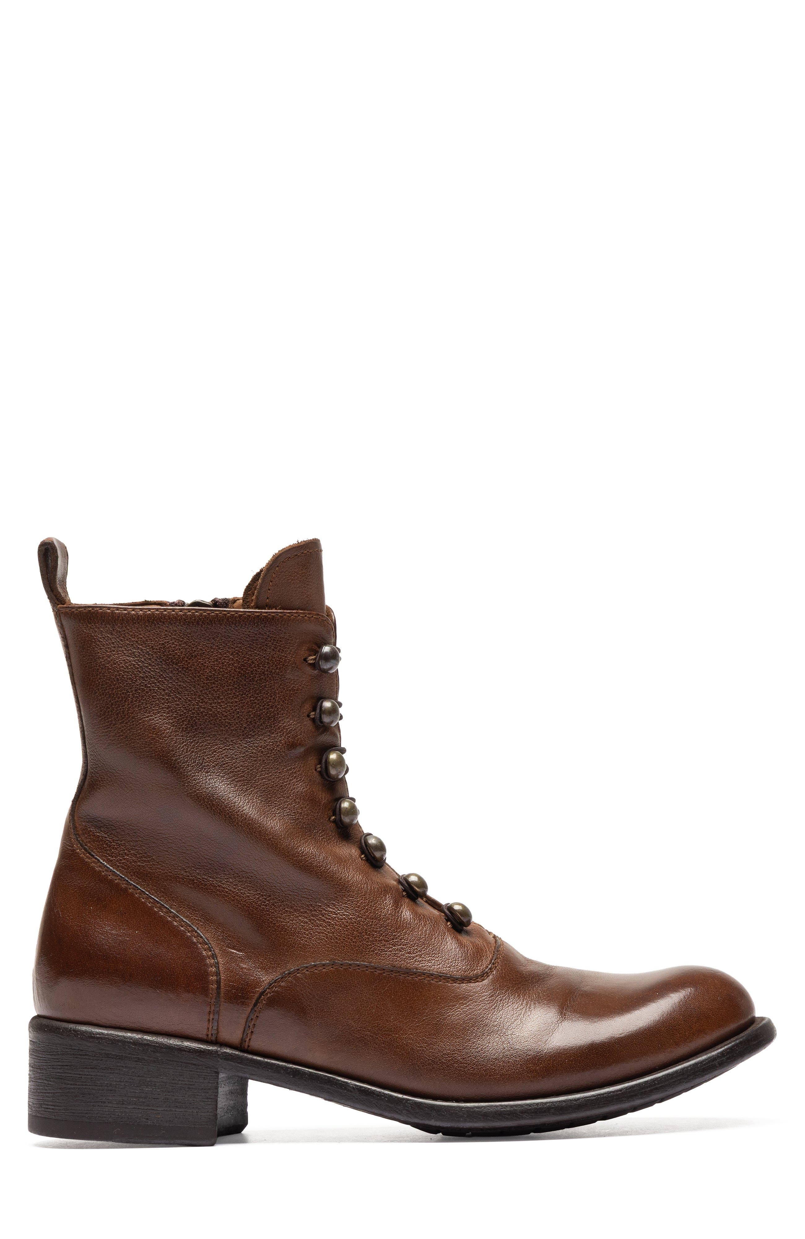 Officine Creative Lis 006 Leather Zipped Boots, Alternate, color, Brown
