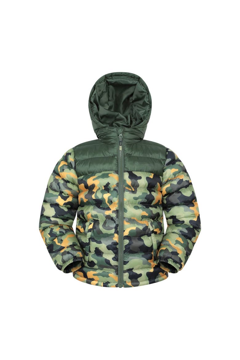 Childrens/Kids Seasons Watercolour Padded Jacket, Main, color, Dark Khaki
