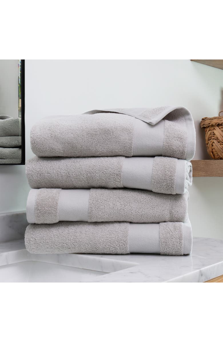 HOMESPUN Ultrasoft Cotton Towel Set, Alternate, color, Light Gray