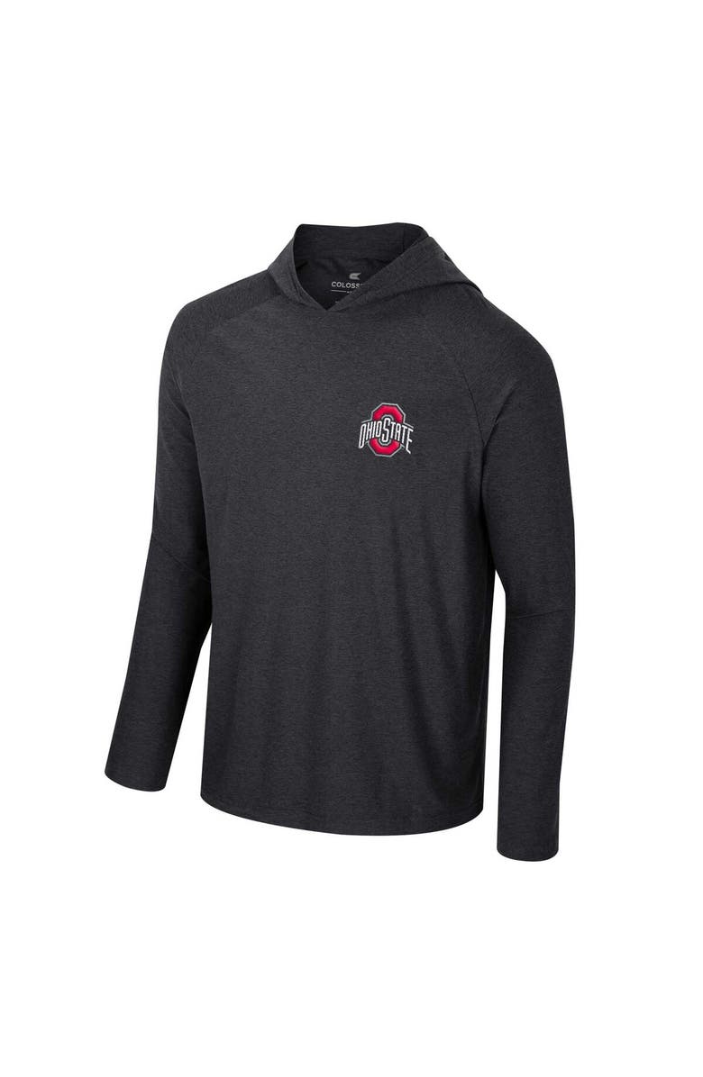 COLOSSEUM Men's Colosseum Black Ohio State Buckeyes Cloud Jersey Raglan Long Sleeve Hoodie T-Shirt, Alternate, color, 