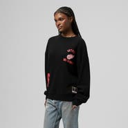Mitchell & Ness Women's Mitchell & Ness Black Detroit Red Wings Vintage Crewneck Sweatshirt