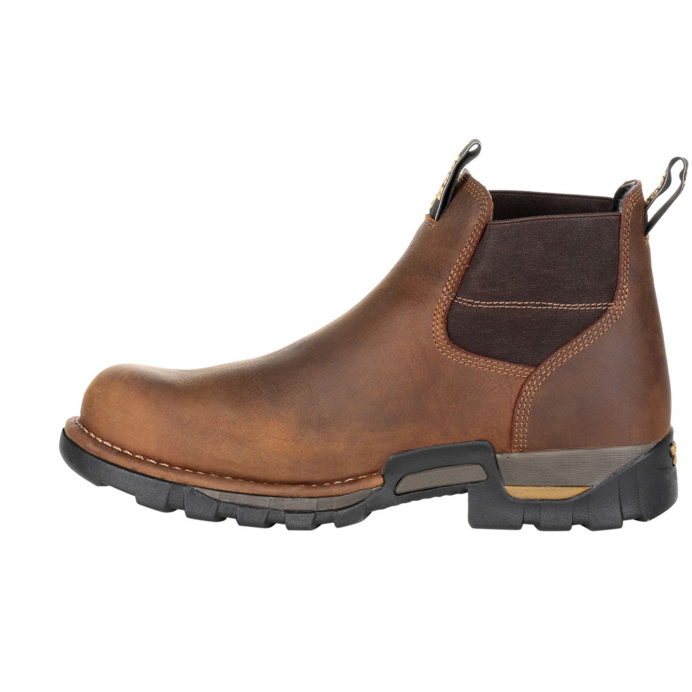 Eagle One Steel Toe Waterproof Chelsea Work Boot, Alternate, color, BROWN
