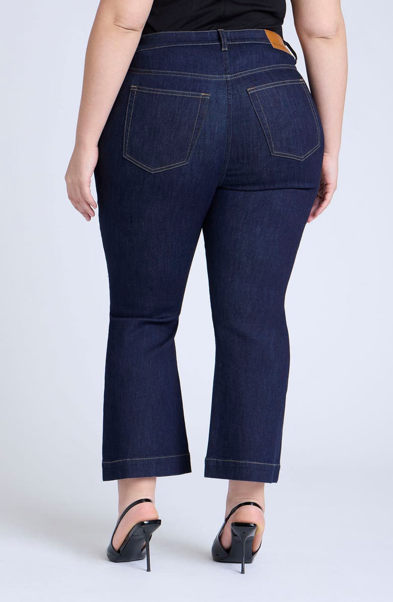 ELOQUII Chase Crop Kick Flare Jeans, Alternate, color,