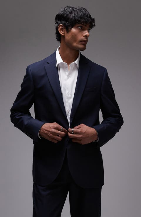 Slim Fit Navy Stretch Suit Jacket