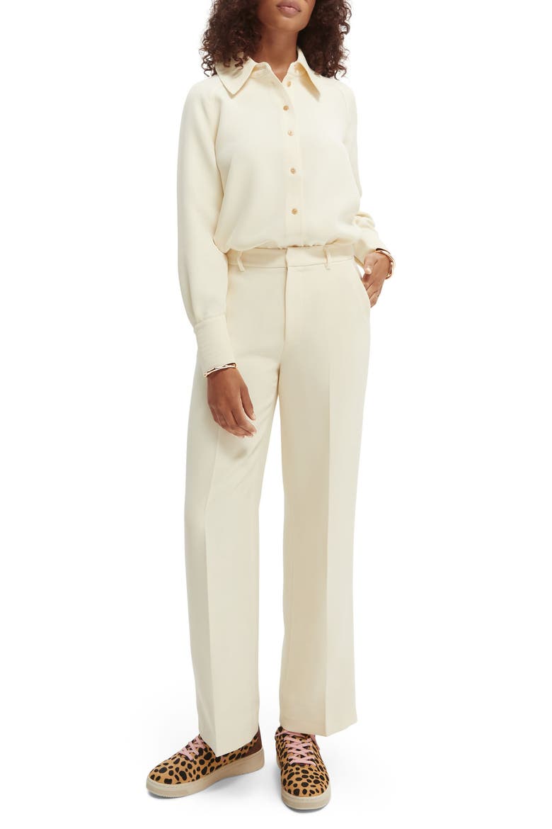 Edie Wide Leg Trousers, Alternate, color, VANILLA