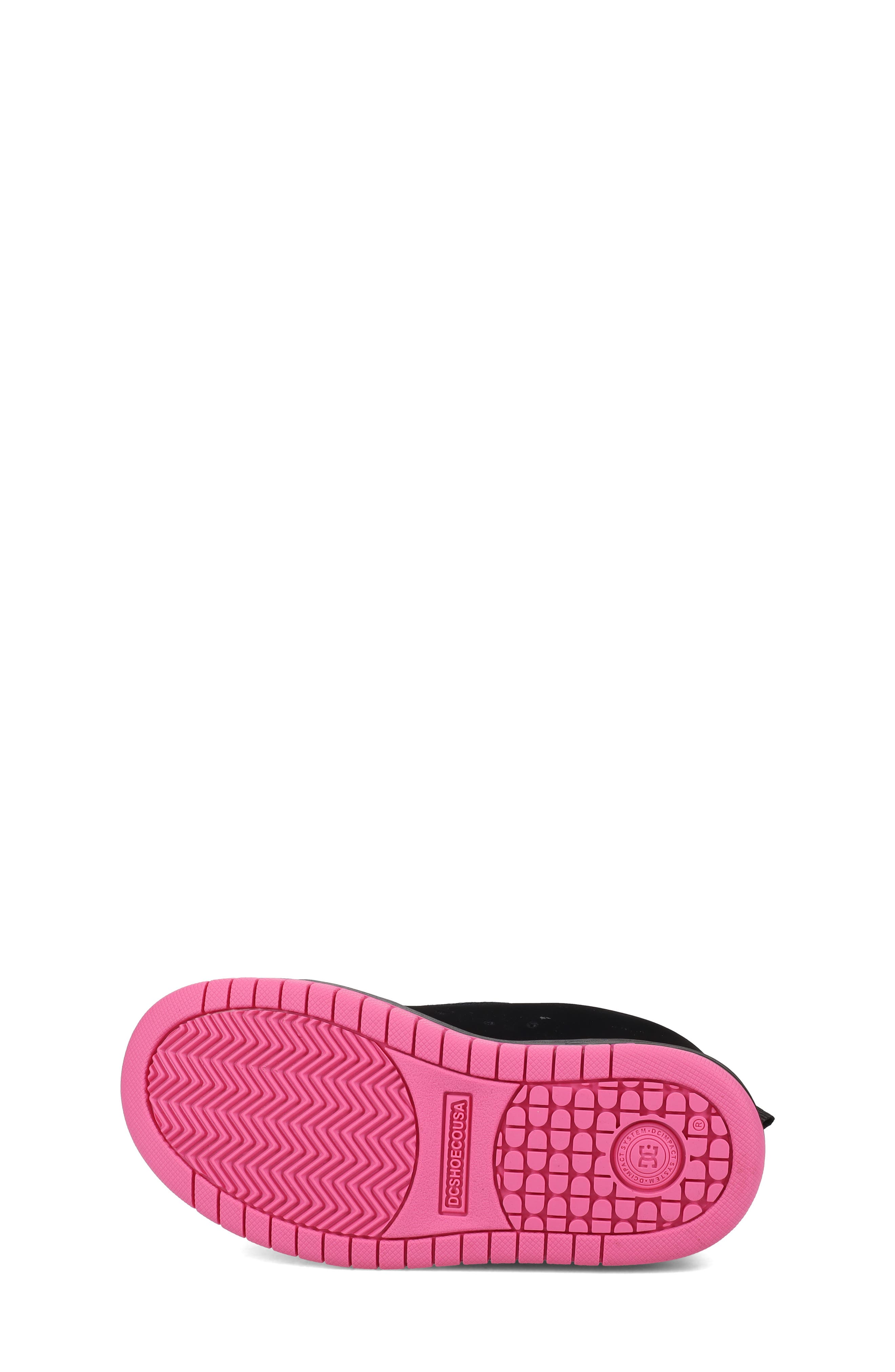 DC Shoes Kids' Court Graffik Sneaker, Alternate, color, Black/ Pink