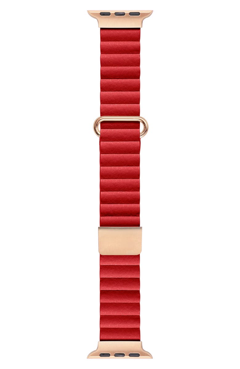 The Posh Tech Dakota 42–49mm Apple Watch<sup>®</sup> Watchband, Alternate, color, Red