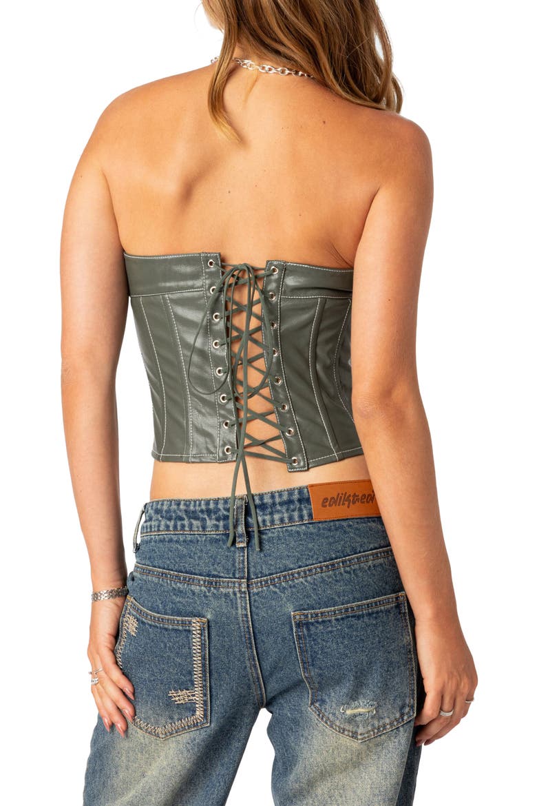Moss Corset Top, Alternate, color, OLIVE