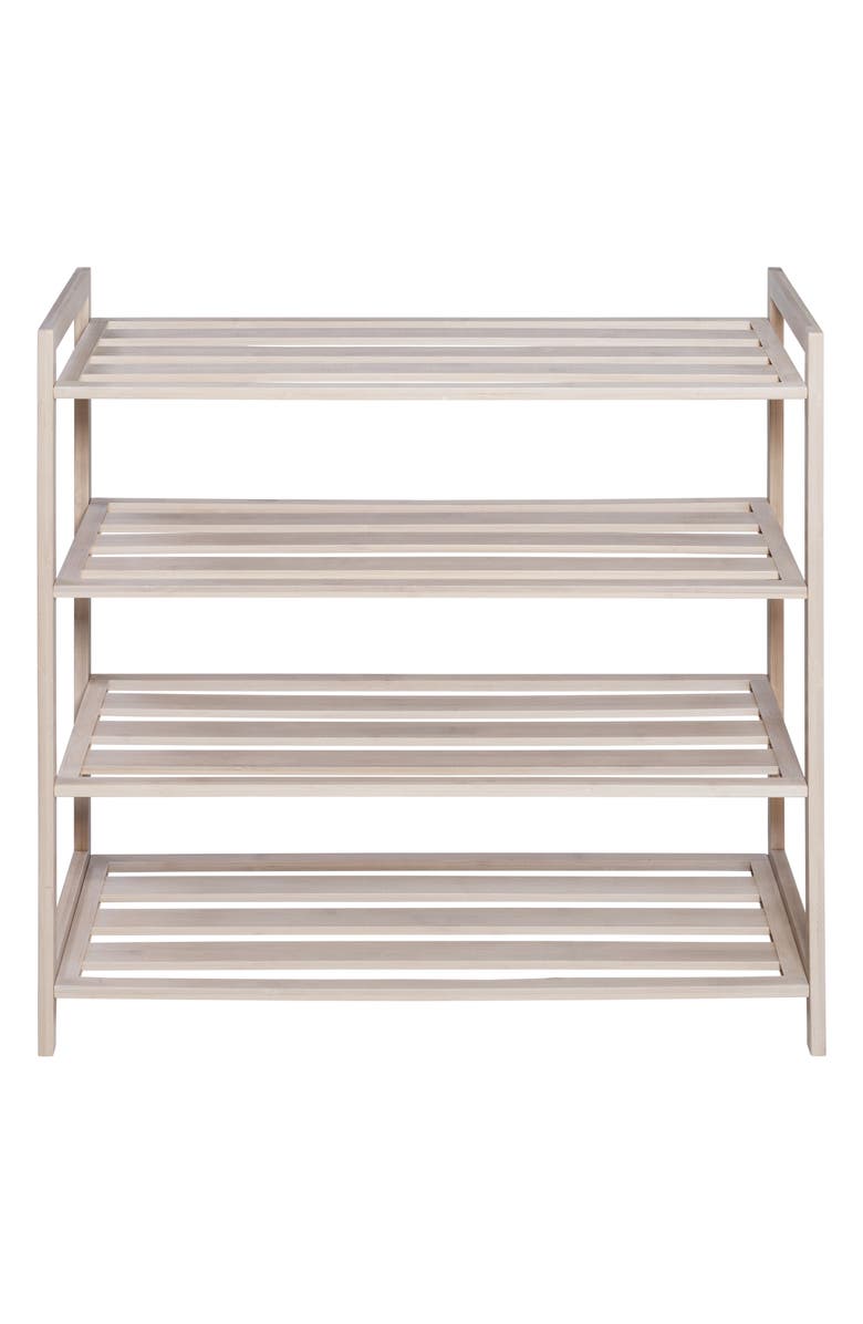 HONEY-CAN-DO 4-Tier Bamboo Shoe Rack, Main, color,