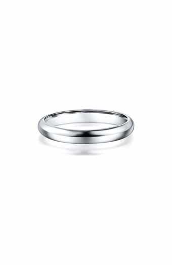 BEST SILVER Sterling Silver Dome Band Ring
