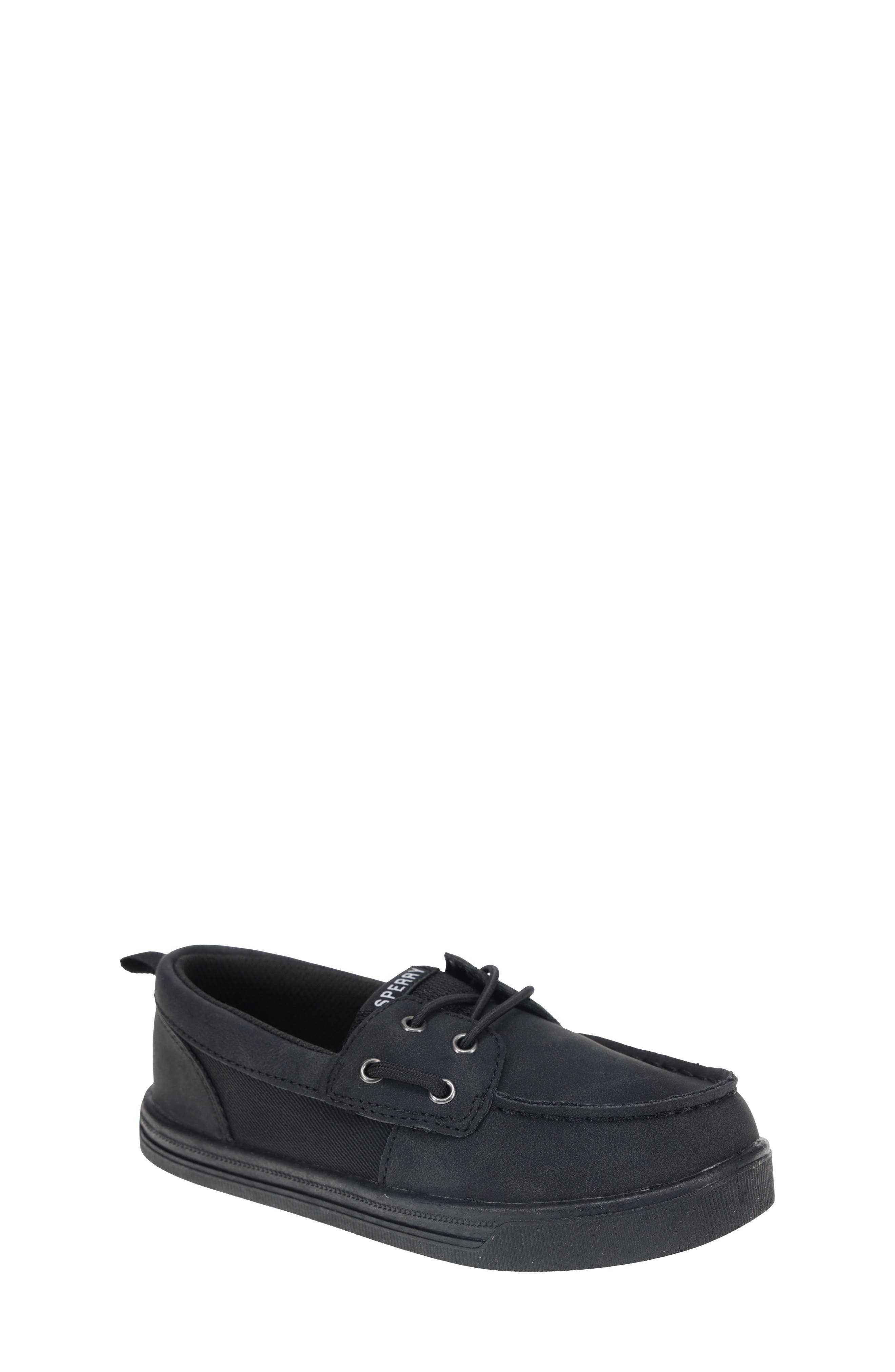 SPERRY TOP-SIDER<sup>®</sup> Kids' Banyan Boat Shoe, Main, color, Black