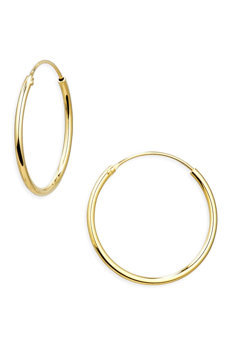 ARGENTO VIVO Endless Hoop Earrings, Main, color, Gold
