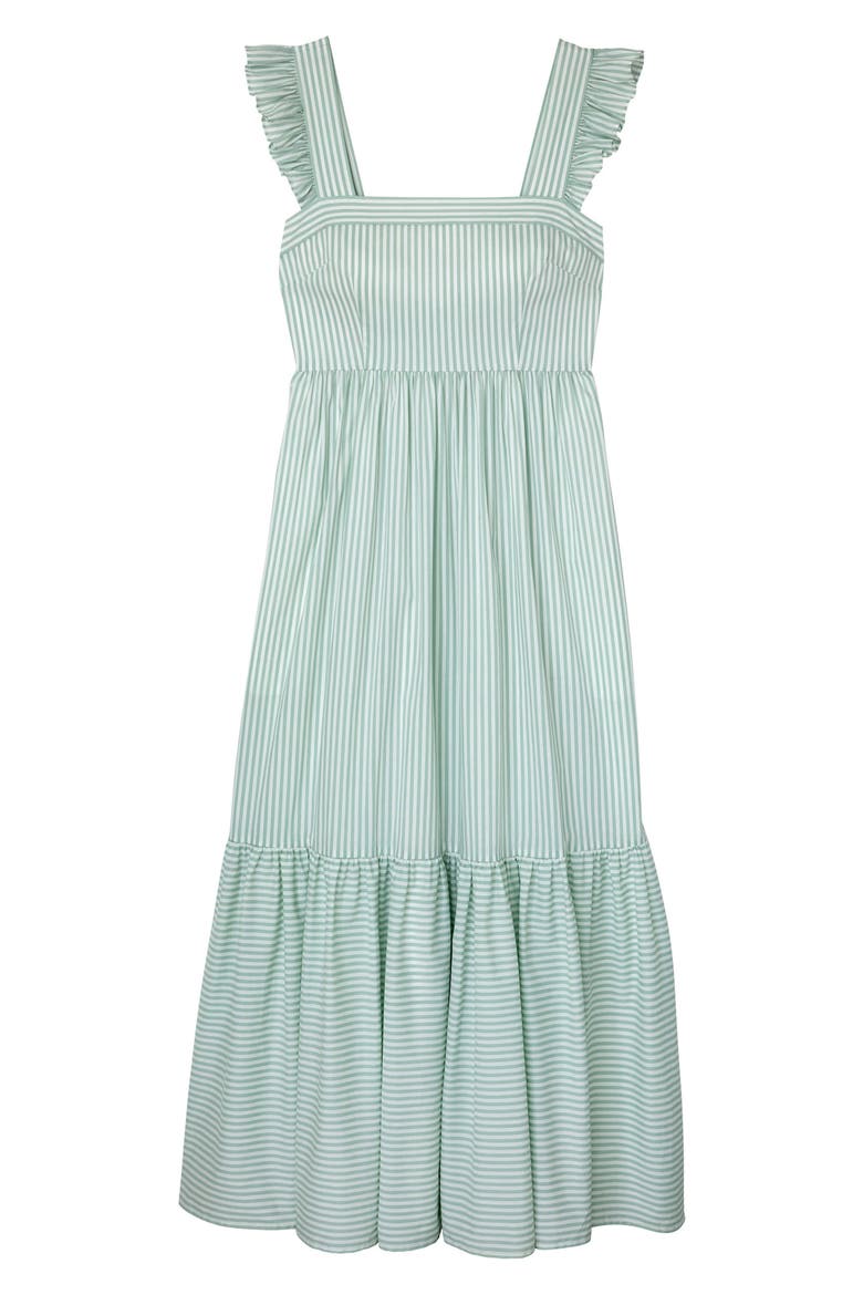 Jasmine Stripe Square Neck Maxi Sundress, Alternate, color, MINT