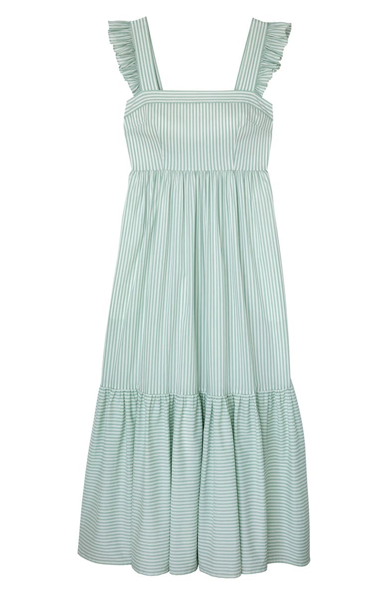 Gal Meets Glam Collection Jasmine Stripe Square Neck Maxi Sundress, Alternate, color, 