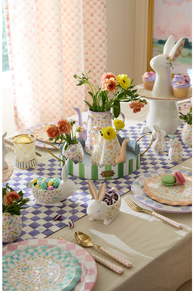 Posie Patch Rabbit Set of 3 Candy Dishes, Alternate, color, WHITE