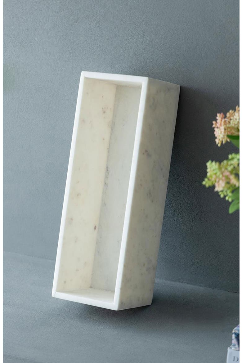 Rectangular Marble Tray, Alternate, color, WHITE